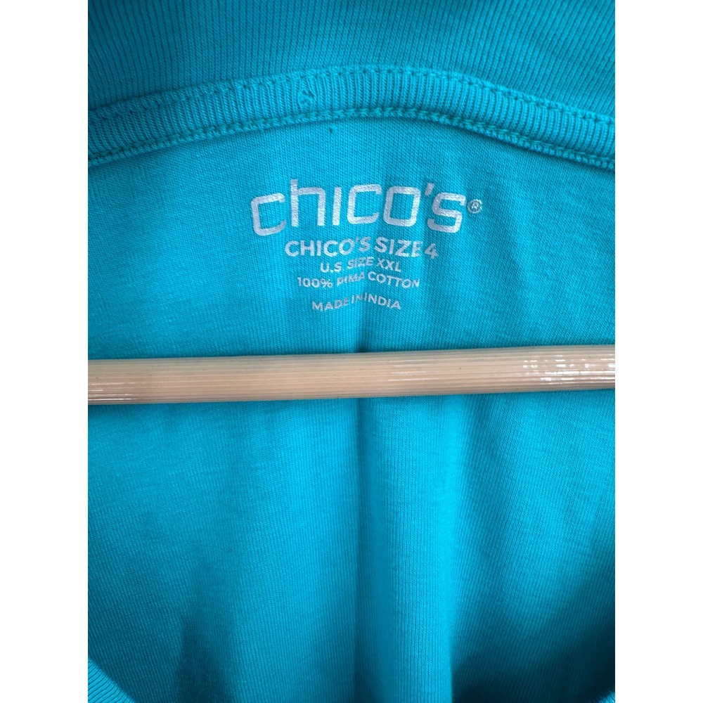 Chico's Top Womens 4 2XL 20 Basic Casual Capsule Timeless Classic Minimalist - Picture 3 of 6